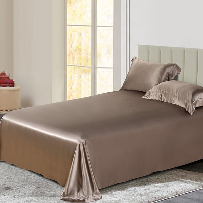 Elegant Silk Bed Sheet Wrinkle Resistant Non-Pilling Soft Bed Sheet