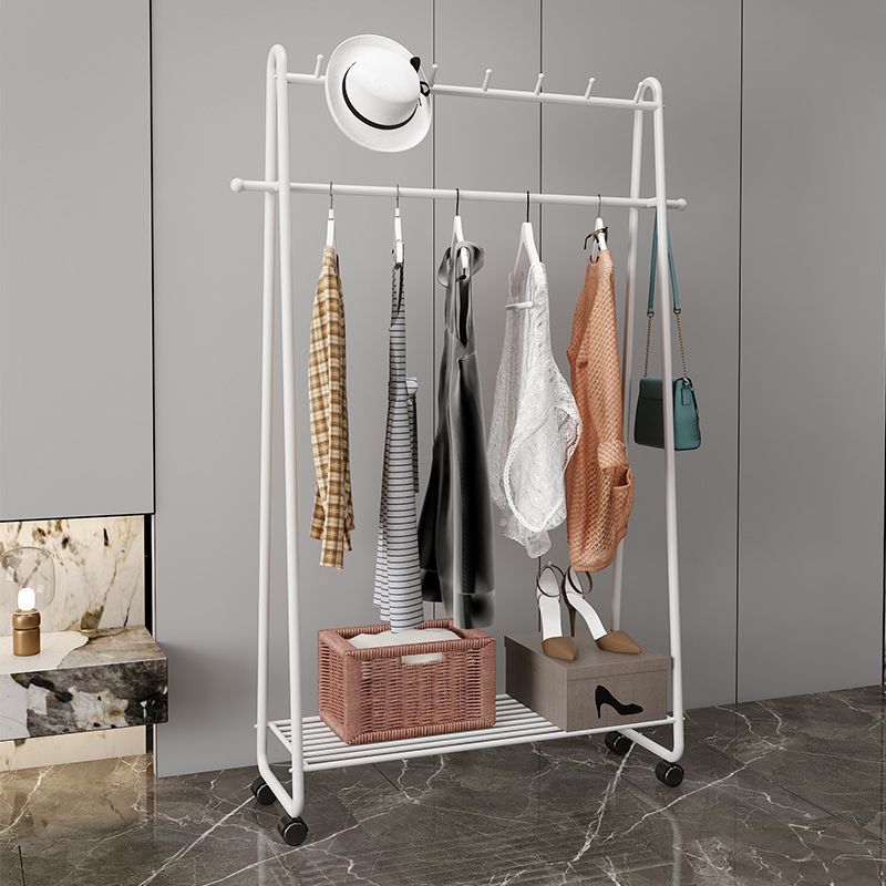 Gorgeous Metal Coat Rack Designer Storage Shelves Coat Rack with Castors