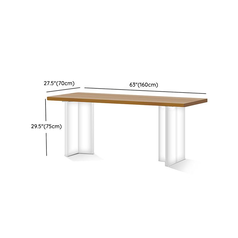 1/7 Pcs Solid Wood Dining Set Modern Rectangle Table Dining Set with Windsor Chairs