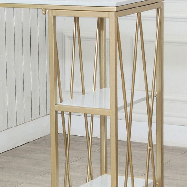 Faux Marble Bar Table Set 1/2/5 Pieces Rectangle Counter Table with Backless Stools