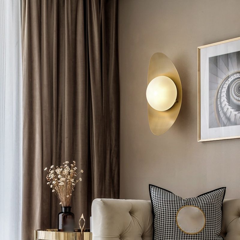 1 Light Globe Wall Lighting Fixtures Modern Style Glass Wall Mounted Lamps