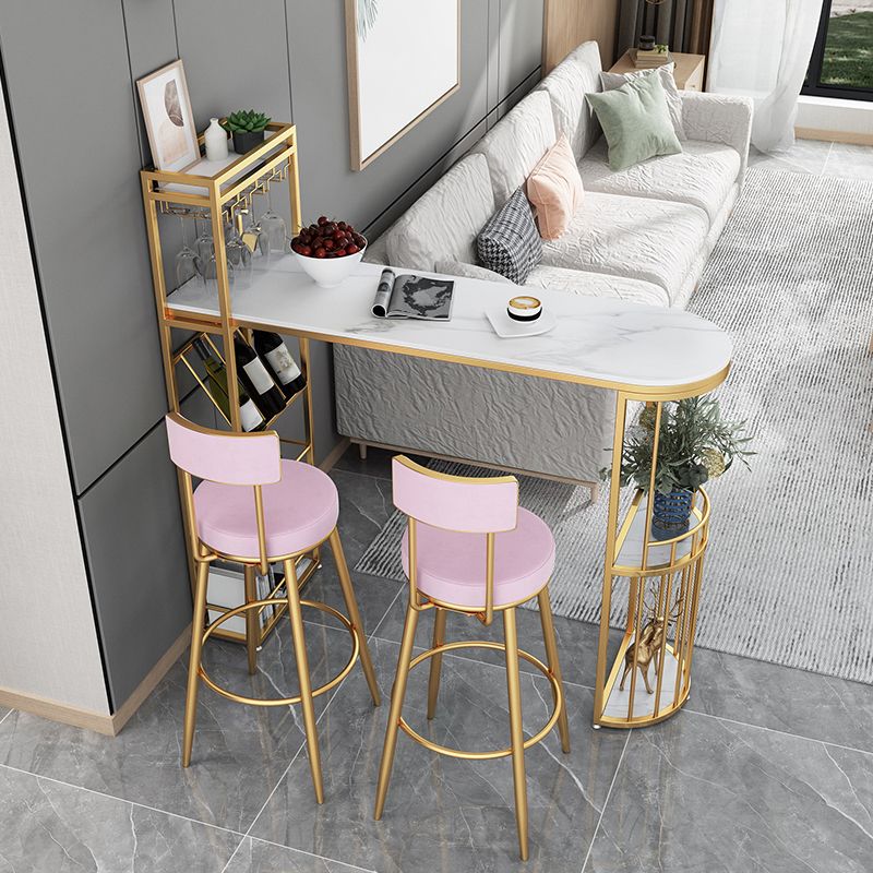 Modern Bar Table Set 1/2/3 Pieces Stone Bar Table and Stool Set