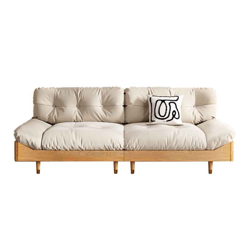 Modern Tufted Armless Sofa 35"W Loose Back Sofa for Living Room