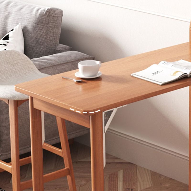 1/2/3 Pieces Bar Stool and Table Set, Folding Solid Wood for Living Room