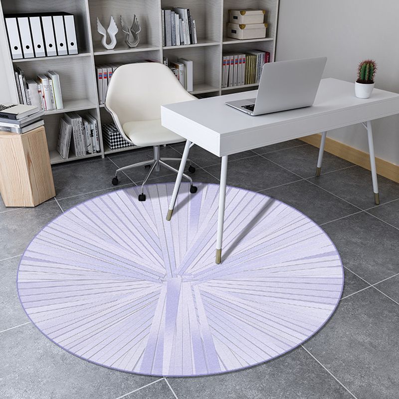 Living Room Rug Modern Radial Pattern Rug Polyester Machine Washable Non-Slip Backing Area Rug