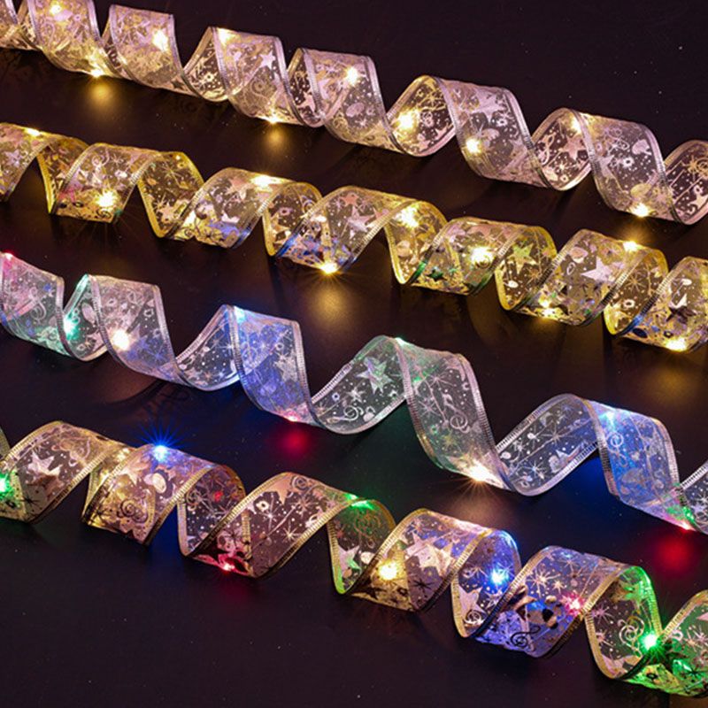 Modern Creative Rope Light Copper Wire Ribbon Light Post for Christmas Decorate