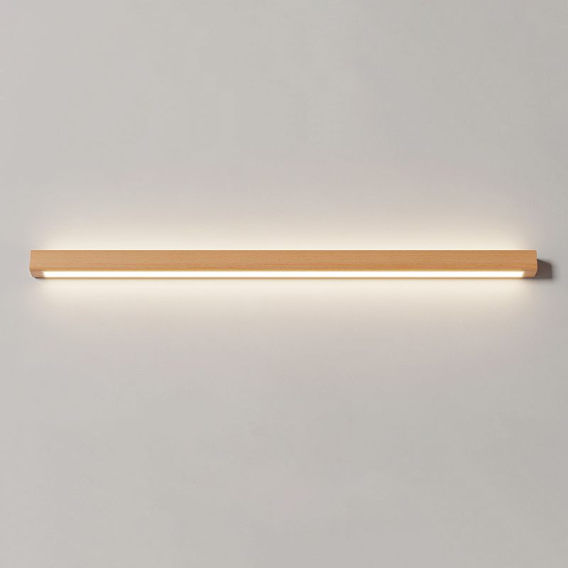 Luci da parete di vanità lineari in stile moderno legno 1 luci specchio da toeletta leggero