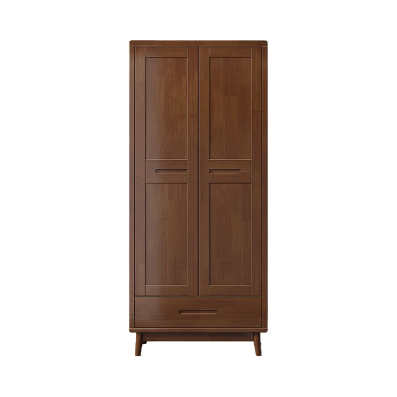 Contemporary Rubberwood Storage Cabinet Matte Finish Cabinet for Home