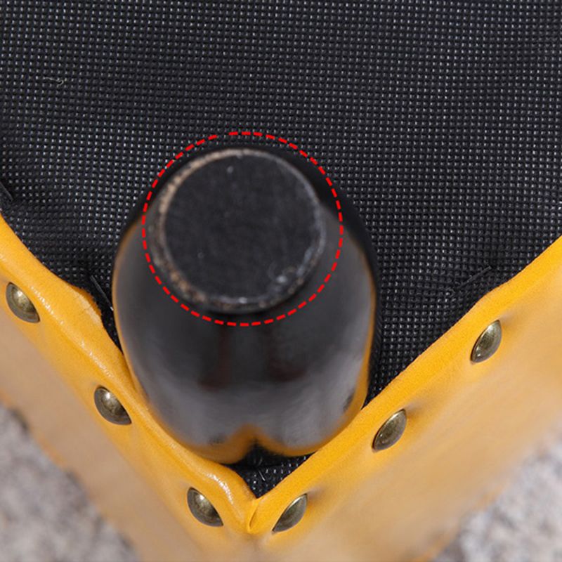 Modern Rectangle Pouf Ottoman Faux Leather Chair Ottoman With Nailhead Trim