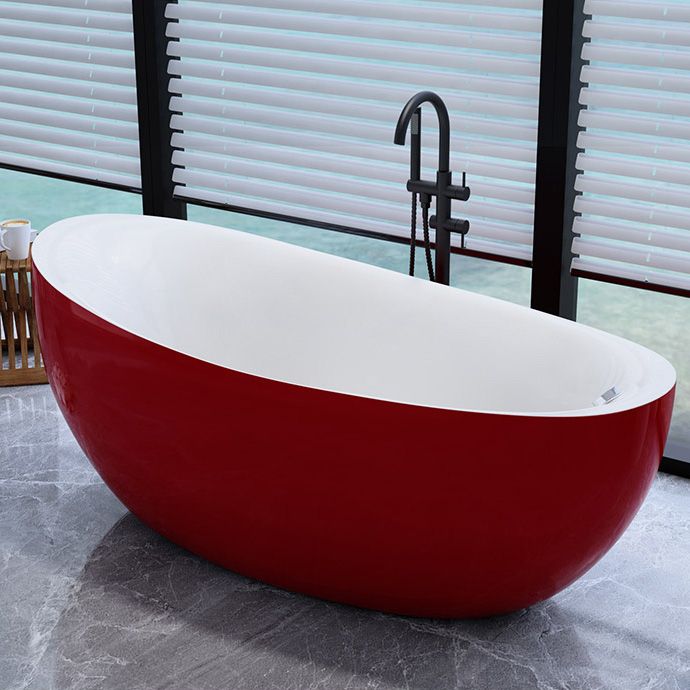 Bathroom Modern Single Slipper Bathtub Stand Alone Acrylic Bath Tub