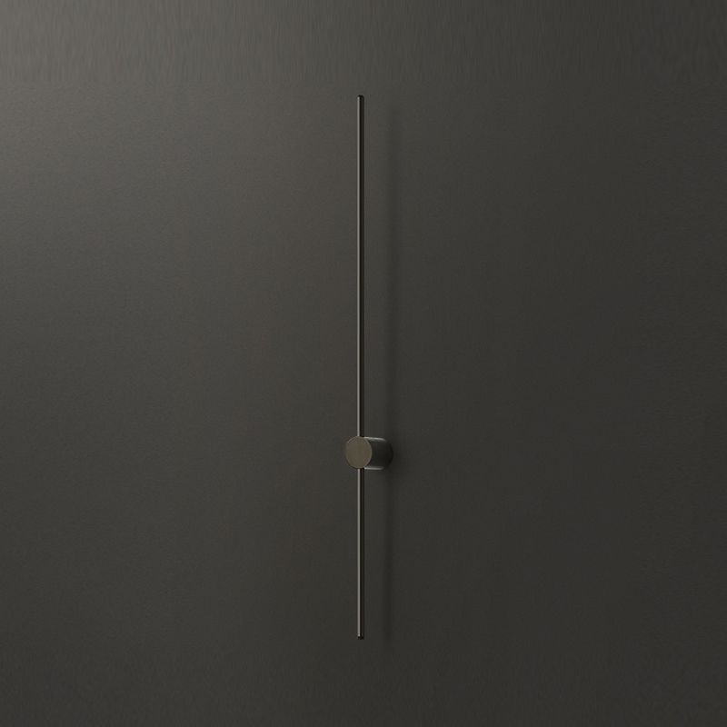 Nordic Style Wall Light Minimalist Straight LED Wall Sconce with Brass for Bedroom