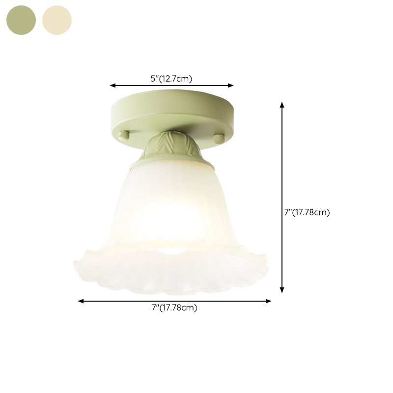 Nordic 1 Light Ceiling Light Glass Flush Mount Ceiling Light Fixture for Bedroom