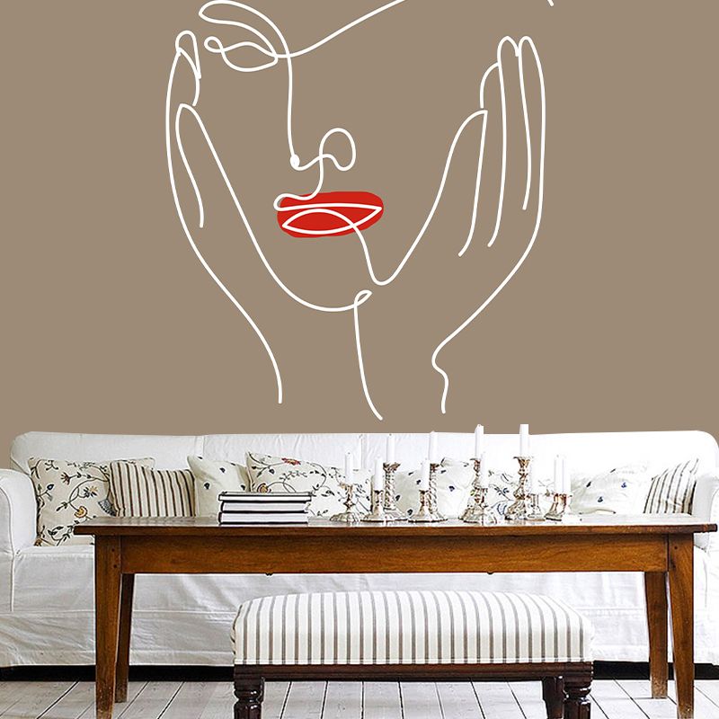 Illustration Environment Friendly Mural Wallpaper Line Art Living Room Wall Mural