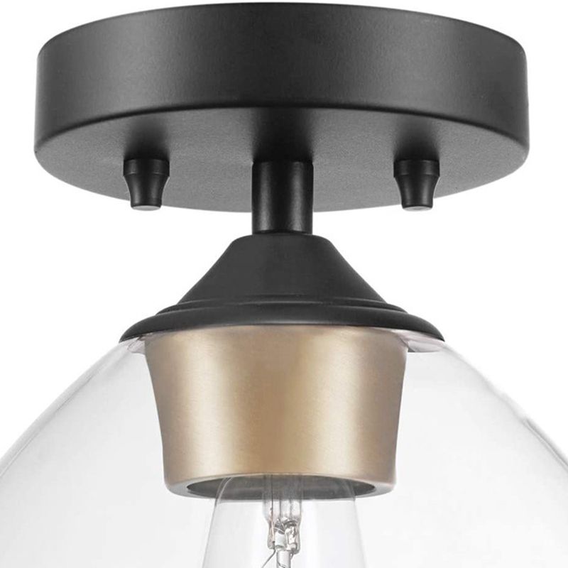 Modern Ceiling Light Minimalist Glass Flush Mount Light Fixture for Bedroom