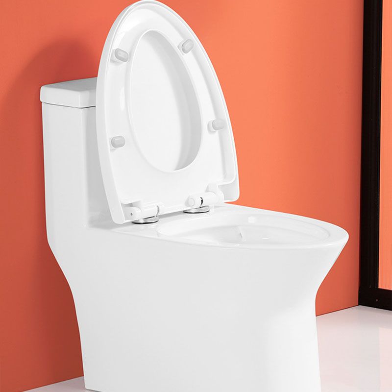 Ceramic Floor Mount Toilet Household One-piece Elongated Siphon Jet Flush Toilet