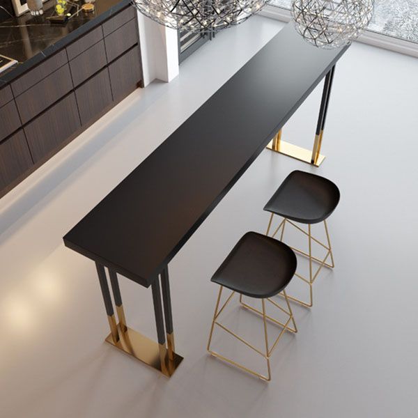 Industrial Style 1/2/3 Pieces Bar Table Set Rectangle Bar Table with High Wood Stools