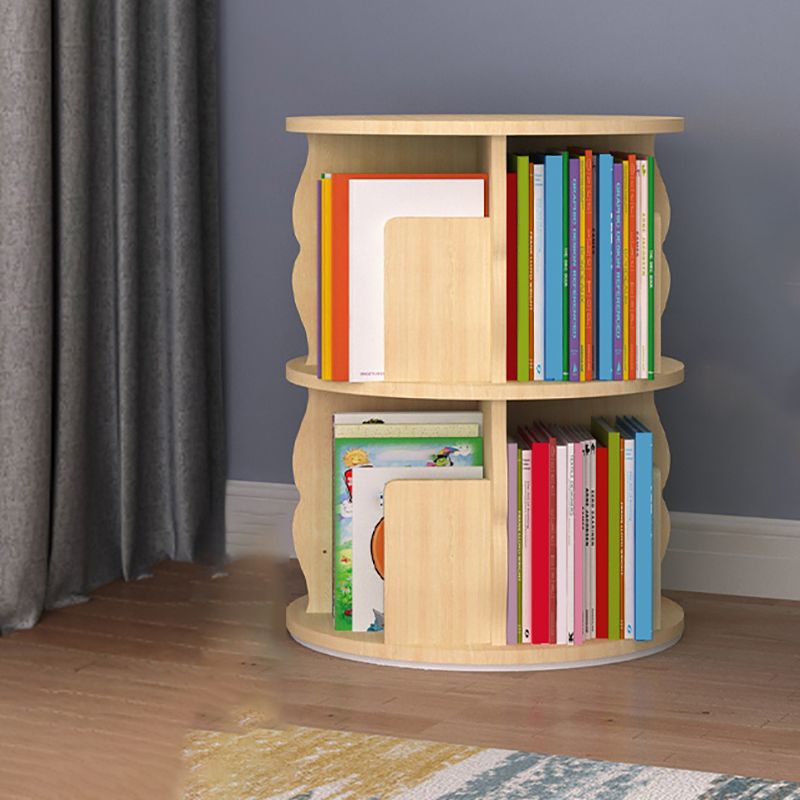 Modern Wood Bookcase Natural 17.3" W Engineered Wood Book Shelf for Home Office