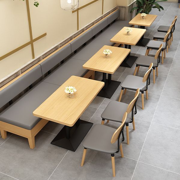 Mesa de comedor de estilo industrial, colección de comedor de madera maciza de pino para interiores