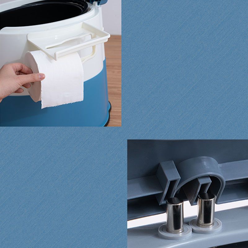 Modern Flush Toilet Plastic Round Floor Mount Toilet Bowl for Bathroom