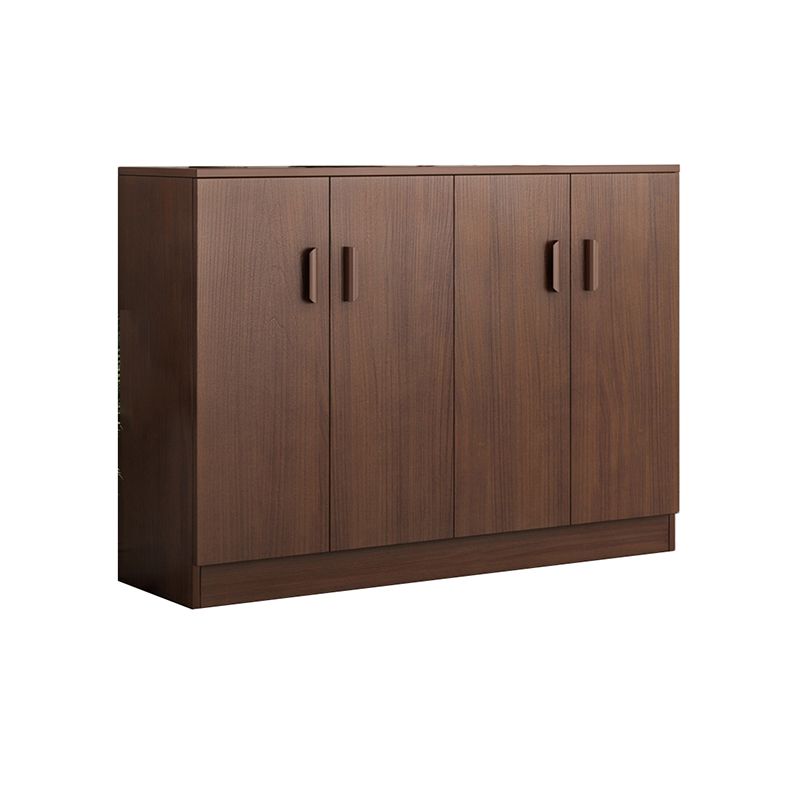 Mid-Century Modern Side Cabinet Brown Accent Cabinet With Doors