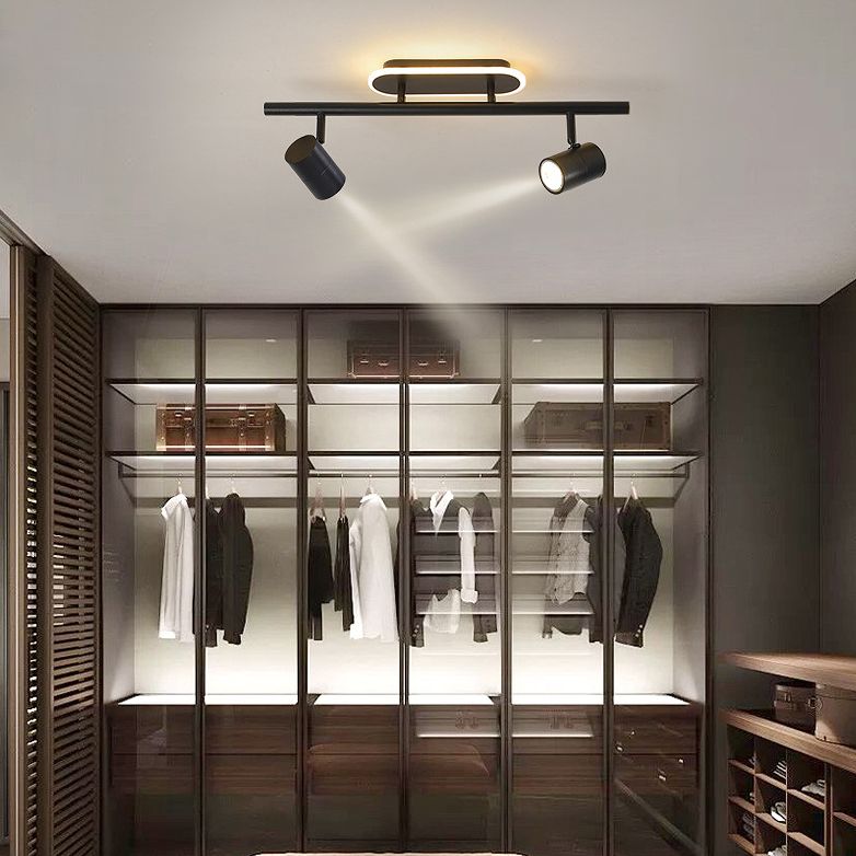 Luz de techo de semi rascilla LED de sombra acrílica en la simplicidad moderna Sputnik Metal Monte para el guardarropa