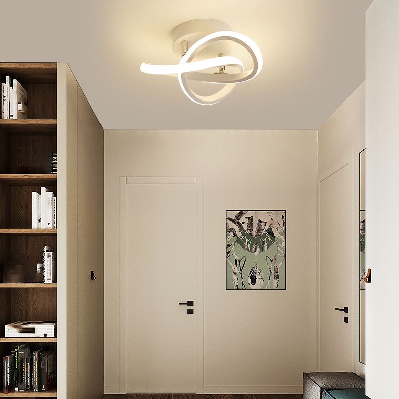 Lámpara de techo LED minimalista Lámpara de montaje en techo en espiral