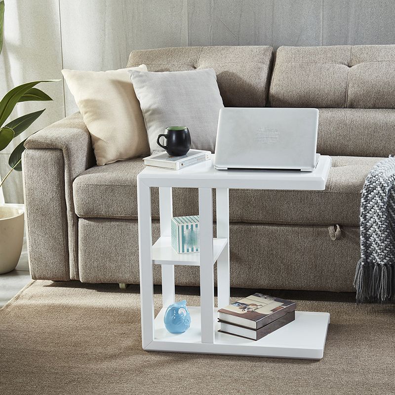 Modern Solid Wood End Table Rectangular Corner Table for Living Room