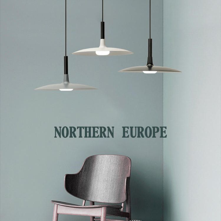 Untertasse Nordic Style Pendelleuchte Lampe Metall 1 Glühbirne Esszimmer Deckenhängung Licht