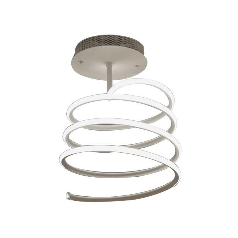 LAMPE SPIRALE SPIRALE acrylique Simplicité LED LED Plafond léger Plafond monté dans un léger / blanc léger / blanc