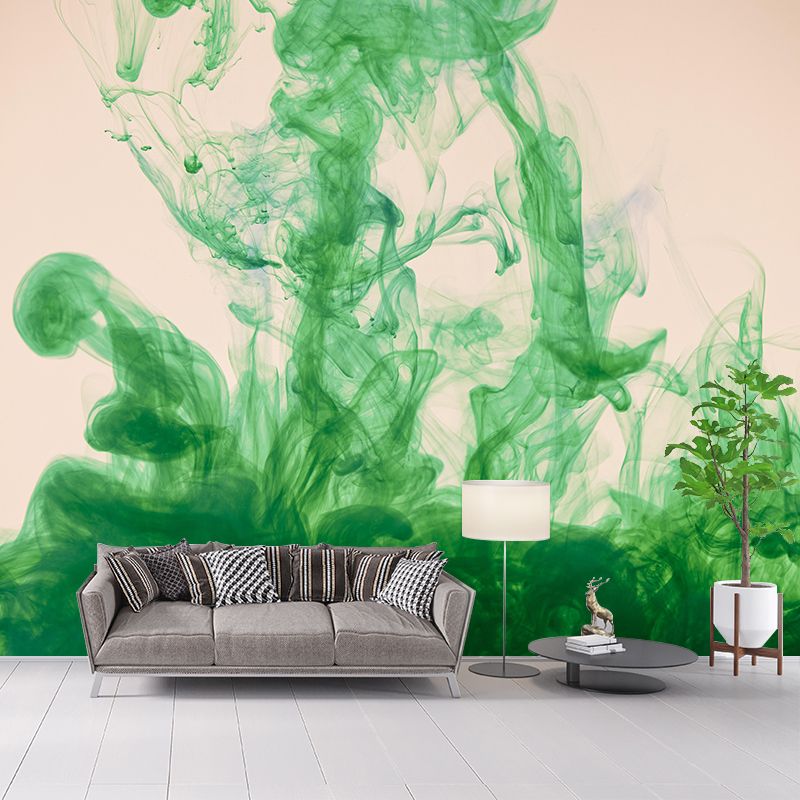 Colorful Ink Fusion Wallpaper Mural Abstract Modern Style Wall Decor for Dining Room
