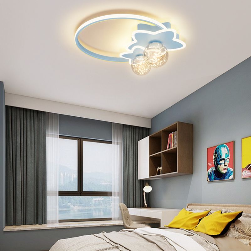 Style contemporain DEL Metal LED Flush Light Fixture Star Ceiling Flush Mount for Bedroom