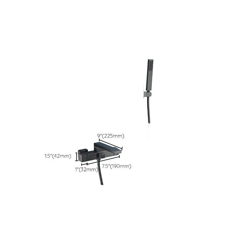 Wall Mounted MetalTub Filler Double Handles Wall Mounted Faucet