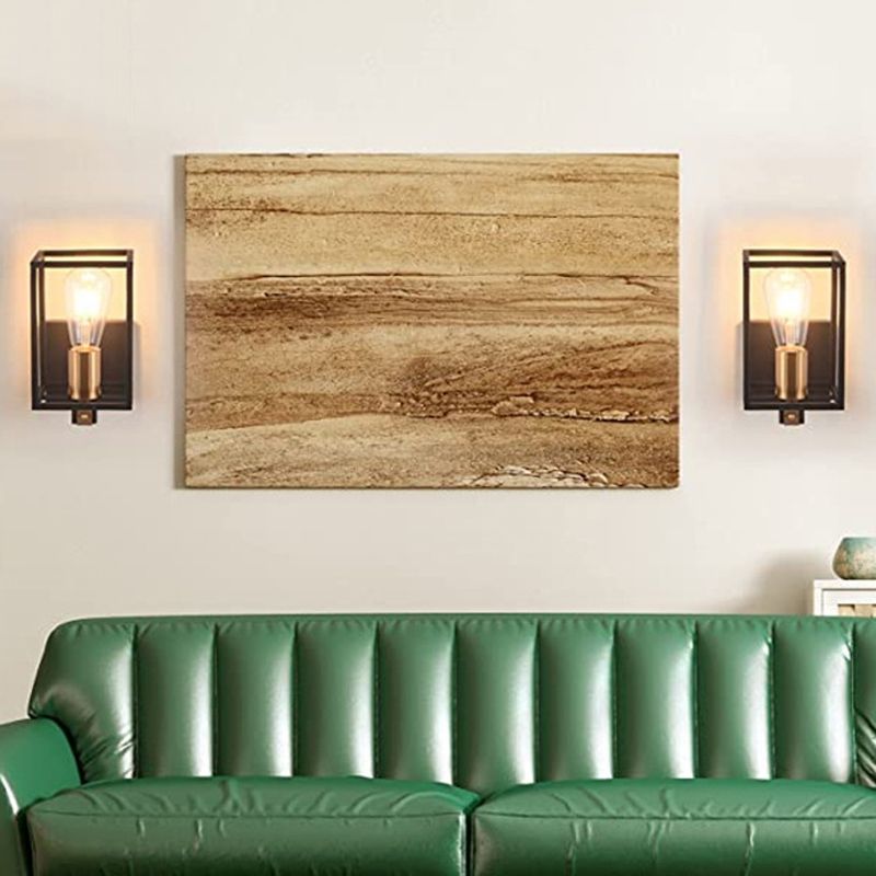 Black 1/2/3/4-Light Bathroom Vanity Light Modern Metal Bath Bar