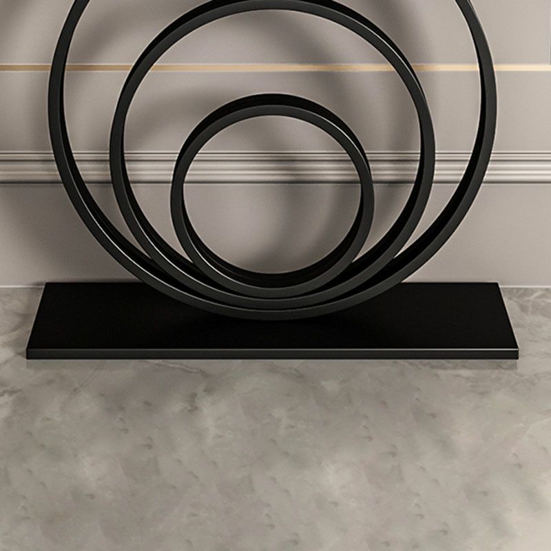 31.5-inch Tall Accent Table Stone Glam Console Table with 1 Shelf