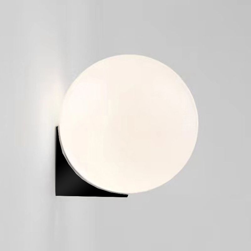 1-Light Bathroom Wall Light Fixture Modern Glass Wall Light Fixtures