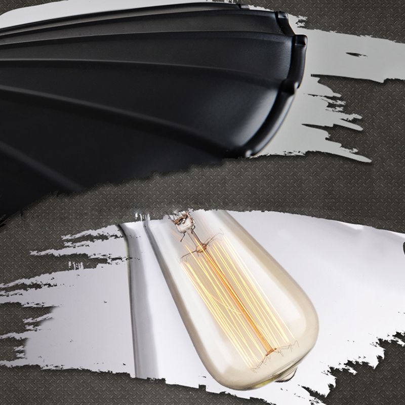 Lámpara colgante de hierro forjado de un solo colgante de color colgante industrial para cafetería para cafetería