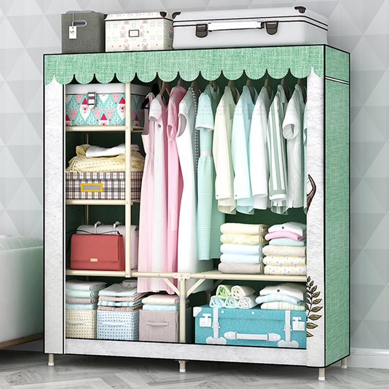 Contemporary Style Wardrobe Steel Bedroom Wardrobe Closet with Door