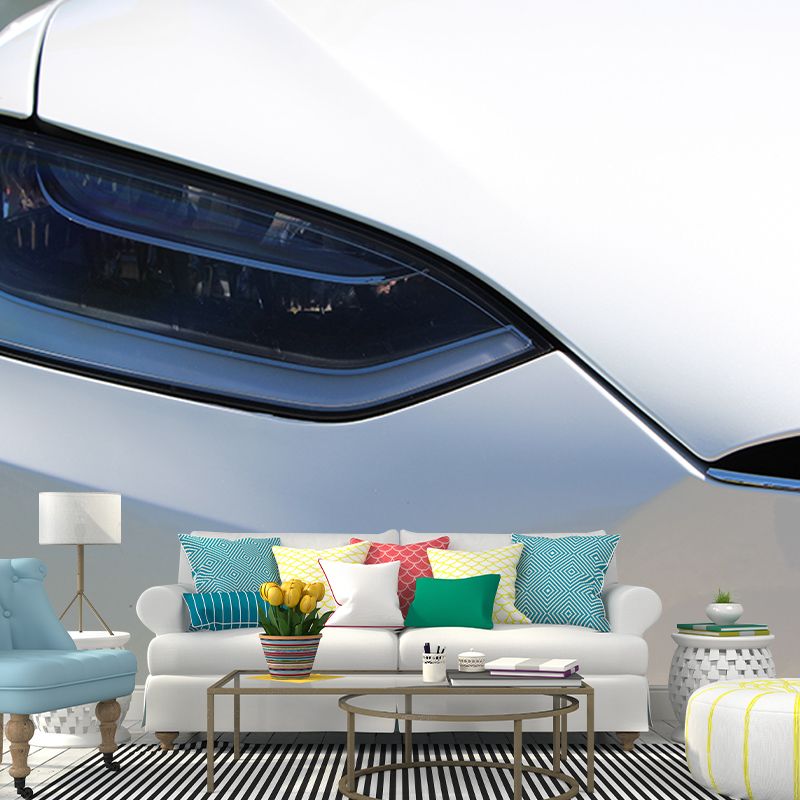 Car Transportation Mural Wallpaper Moisture Resistant Contemporary Bedroom Wall Decor