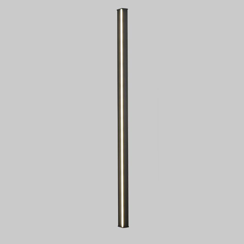 Metal Linear Shape Wall Lighting Modern Style 1 Light Wall Mounted Light Fixture in Black