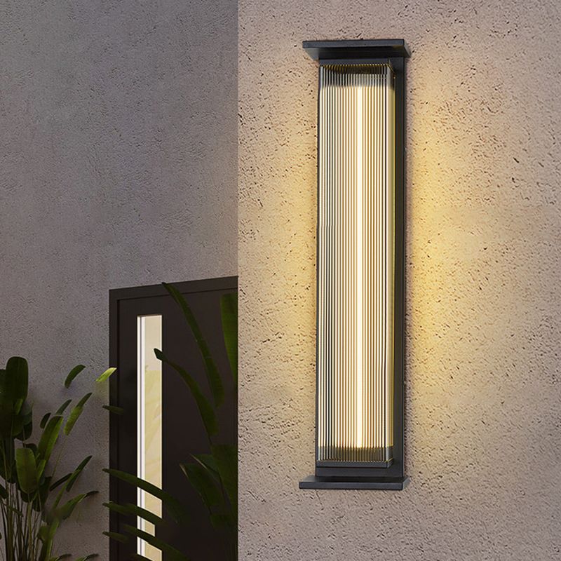 Metal Rectangle Wall Mount Lamp Simple 1 Light Wall Mounted Light Fixture