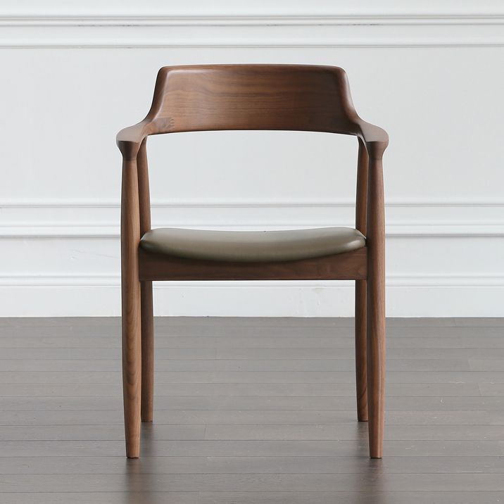 Contemporary Dining Chair 23'' Wide Open Side Chair with 4 Wood Legs for Home Use