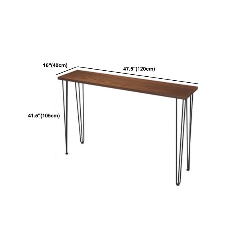 Rectangle Solid Wood Pub/Bar Table Glam Indoor Bistro Bar Height Cocktail Table