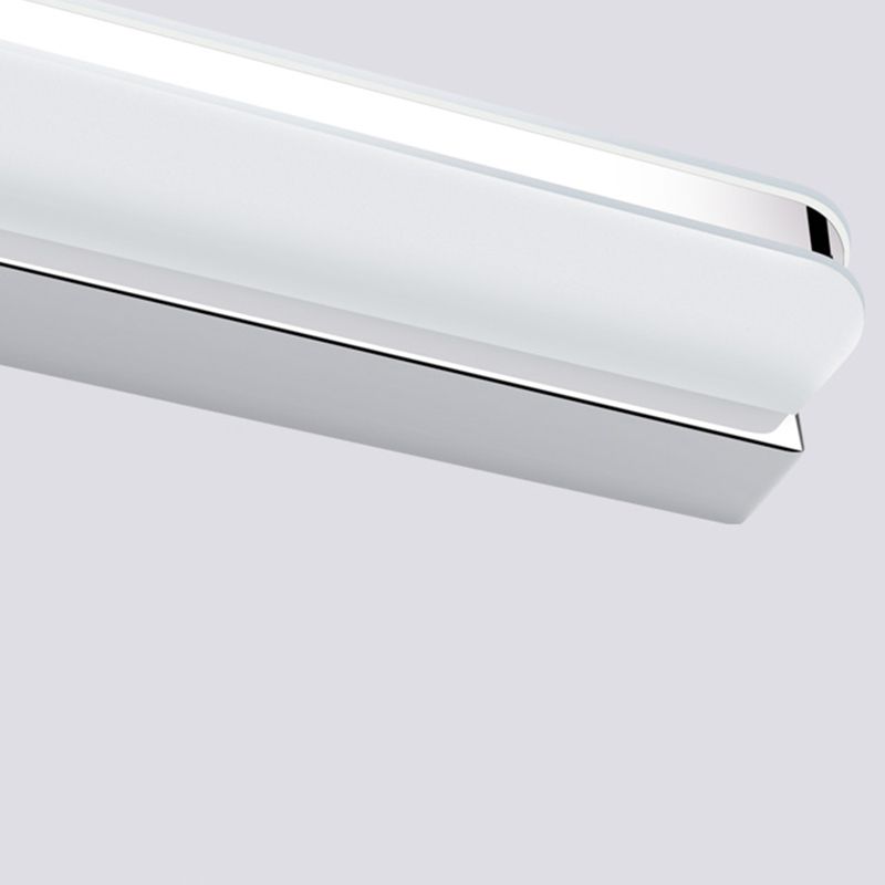 Silver Modern Simple Mirror Light Nordic Metal LED Mirror Lamp Fixture for Bathroom