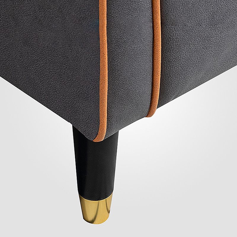 Scandinavian Square Arm Loveseat with Tight Back for Apartment
