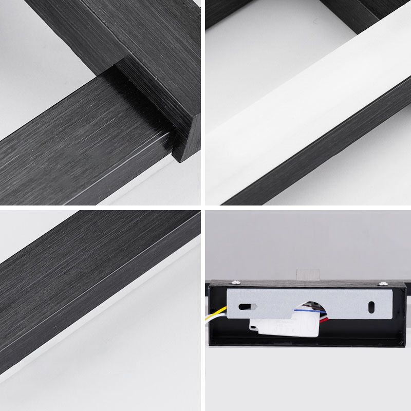 Modern Style Mirror Cabinet Bathroom Wall Lights Metal Linear Shade LED Ambient Vanity Lighting