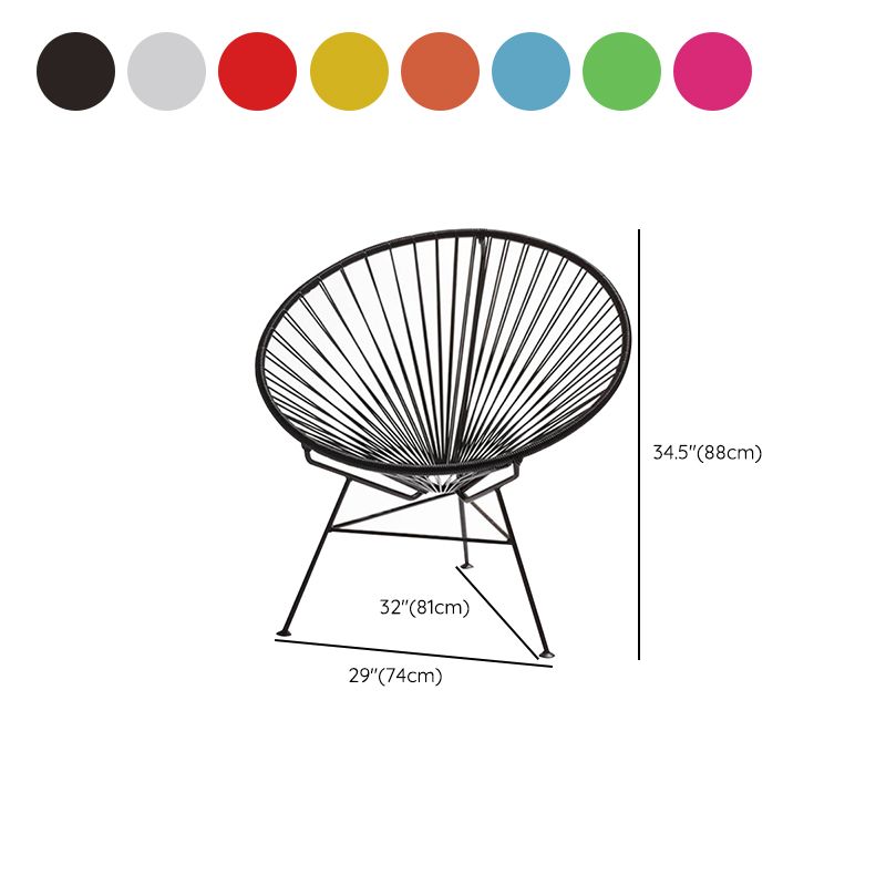 Tropical Faux Rattan Outdoor Chair with Arm UV Protective Outdoor Chair