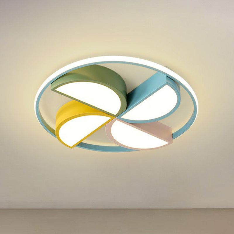 Macaron pinwheel encastré lampe acrylique chambre à coucher LED encastré plafonnier, bleu