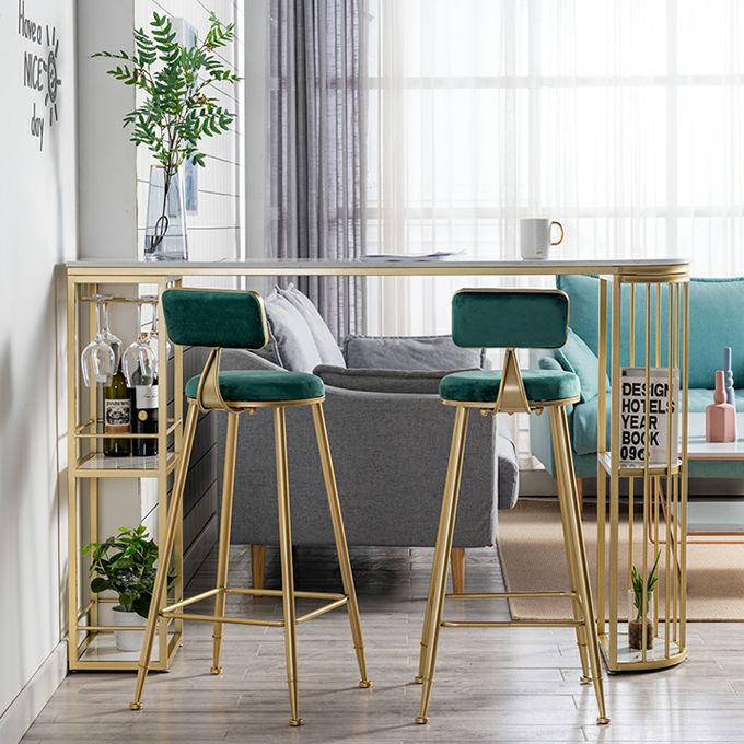 Glam Pub Table Specialty Bar Height Bar Table with Double Pedestal for Indoor