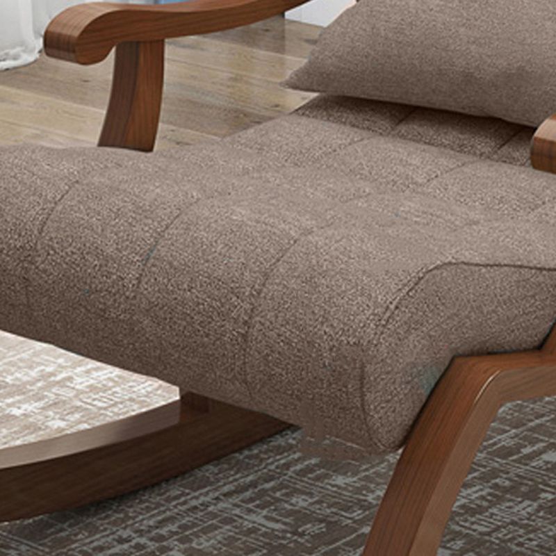 Mid-Century Modern Recliner Chair Upholstered Recliner Chair with Pillow