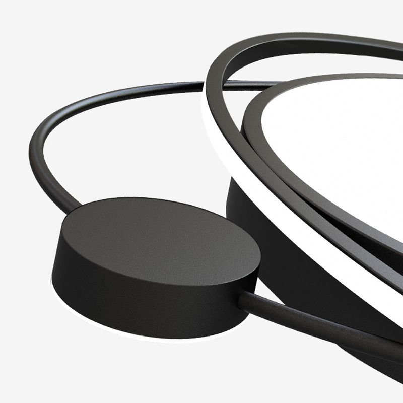 Wrap-around Line Design Rund LED Deckenleuchte 19.5 " Weiche Nordische Style Flush Mount Lamp für Schlafzimmer